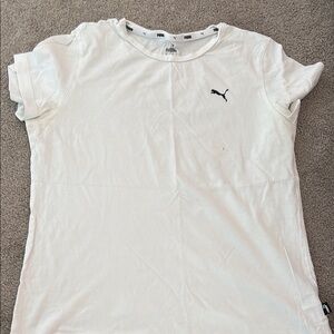 Puma White Crew Neck Tee
